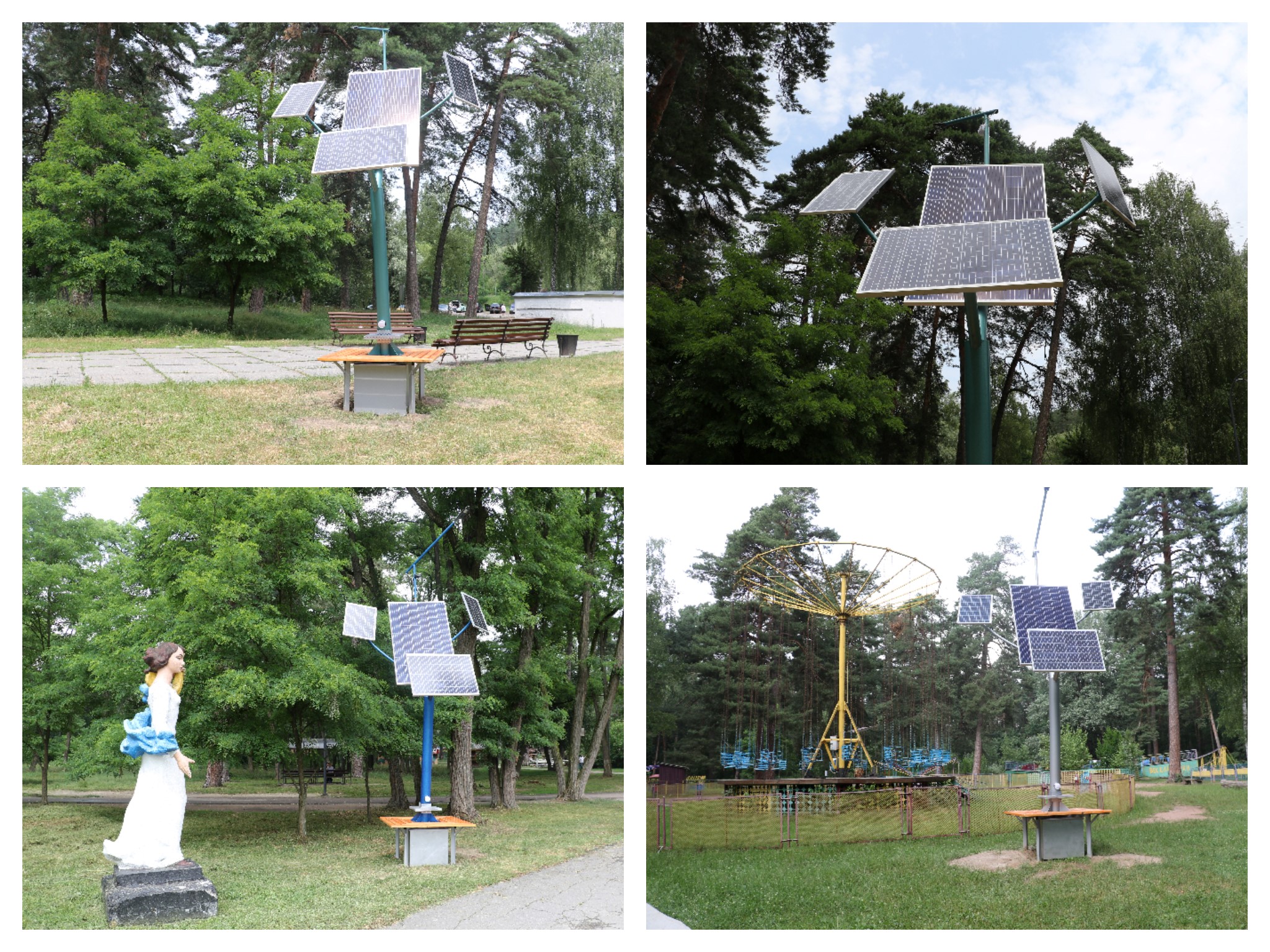 У Гідропарку встановлено «Сонячні дерева» для зарядки мобільних пристроїв