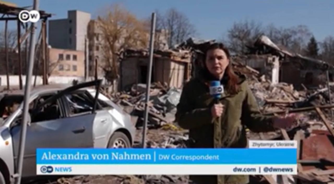 Grief and devastation in towns outside Kyiv